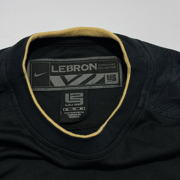 VTG Nike LeBron James Signature Edition #23 Black T-Shirt 2000's Men's Size XL - Picture 4 of 5